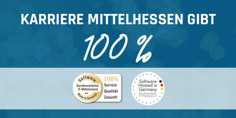 Software-Gütesiegel: Karriere Mittelhessen gibt 100 % für die Region
